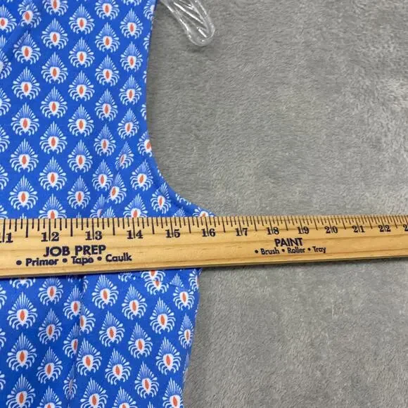 Talbots Dress Womens Small Blue V Neck Sleeveless Knit Fit Flare A Line Zip‎ - Picture 5 of 9